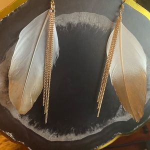 Feather earrings 4 inch